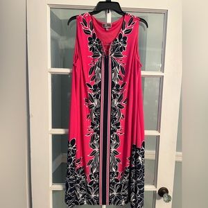 Pink and navy blue dress